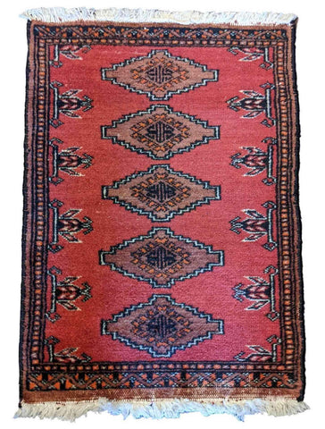 68 x 45 cm Pakistan Bukhara Red Small Rug - Rugoutlet