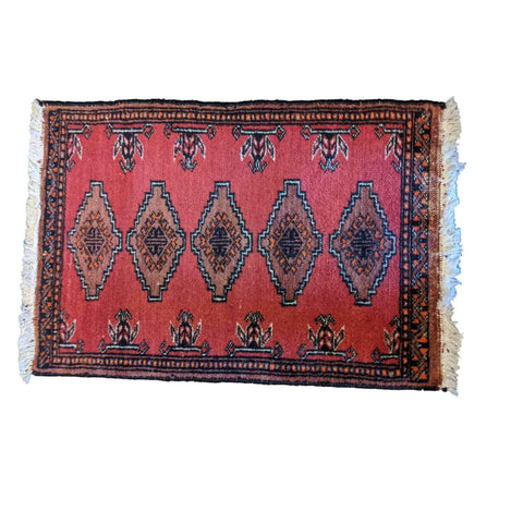 68 x 45 cm Pakistan Bukhara Red Small Rug - Rugoutlet