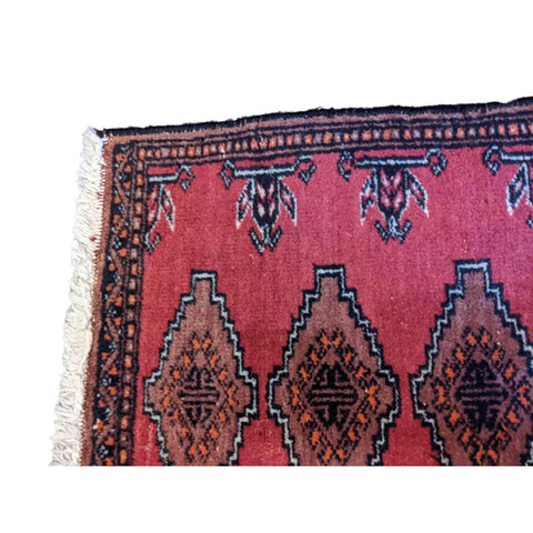 68 x 45 cm Pakistan Bukhara Modern Red Small Rug - Rugmaster