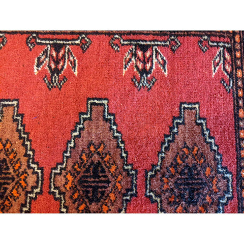 68 x 45 cm Pakistan Bukhara Modern Red Small Rug - Rugmaster