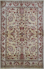 177x122 cm Ziegler Tribal Wool Rugs Hand Knotted Brown - Rugoutlet