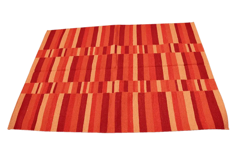 140x200 cm Tuscana Kilim Tribal Wool Rugs Hand Knotted Red - Rugoutlet