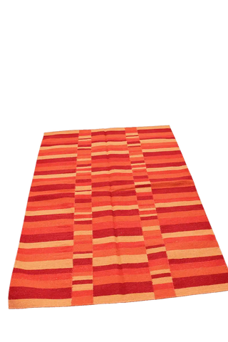 140x200 cm Tuscana Kilim Tribal Wool Rugs Hand Knotted Red - Rugoutlet
