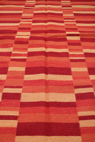 140x200 cm Tuscana Kilim Tribal Wool Rugs Hand Knotted Red - Rugoutlet