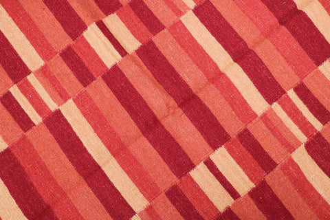 140x200 cm Tuscana Kilim Tribal Wool Rugs Hand Knotted Red - Rugoutlet