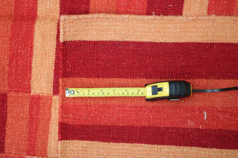 140x200 cm Tuscana Kilim Tribal Wool Rugs Hand Knotted Red - Rugoutlet