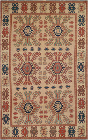 311x209cm Kazak Kilim Sumak Tribal Wool handmade rug - Rugoutlet