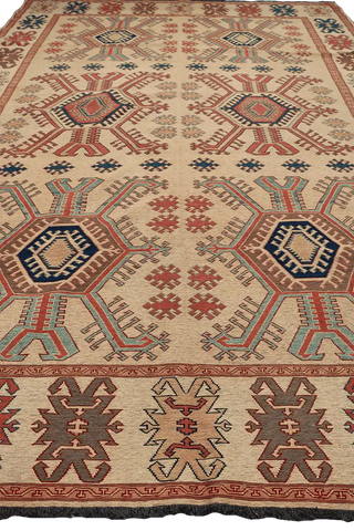 311x209cm Kazak Kilim Sumak Tribal Wool handmade rug - Rugoutlet