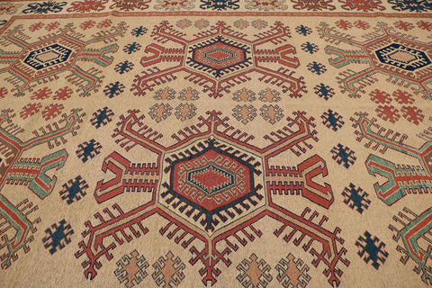 311x209cm Kazak Kilim Sumak Tribal Wool handmade rug - Rugoutlet