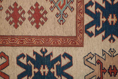 311x209cm Kazak Kilim Sumak Tribal Wool handmade rug - Rugoutlet
