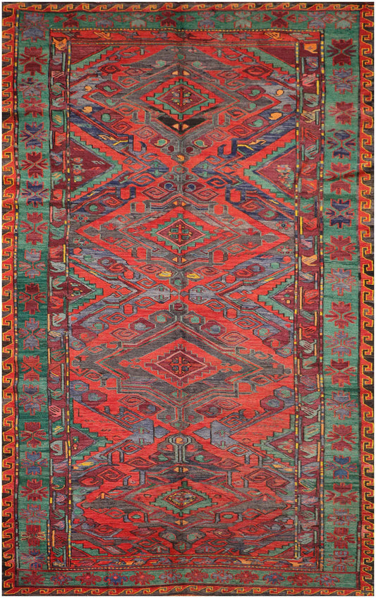 327x158 cm Turkish Kilim Sumak Tribal Wool Rugs Hand Knotted Peach