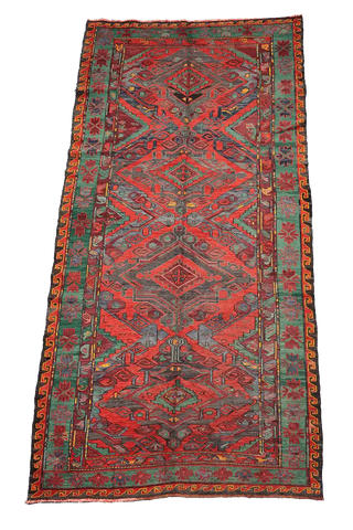 327x158 cm Turkish Kilim Sumak Tribal Wool Rugs Hand Knotted Peach - Rugoutlet