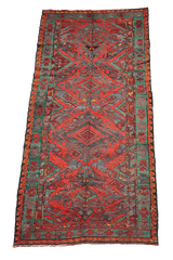 327x158 cm Turkish Kilim Sumak Tribal Wool Rugs Hand Knotted Peach - Rugoutlet