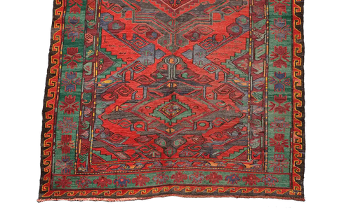 327x158 cm Turkish Kilim Sumak Tribal Wool Rugs Hand Knotted Peach - Rugoutlet
