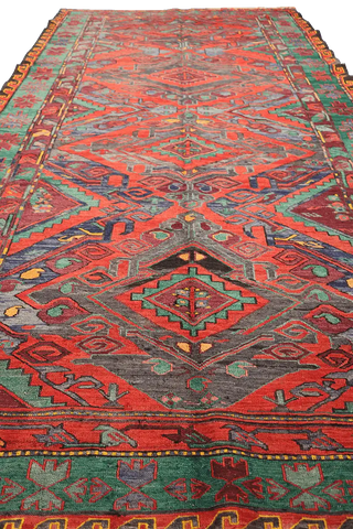 327x158 cm Turkish Kilim Sumak Tribal Wool Rugs Hand Knotted Peach - Rugoutlet
