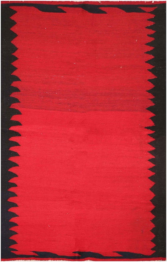240x140 cm Qashqai Kilim Tribal Wool Rugs Hand Knotted Red