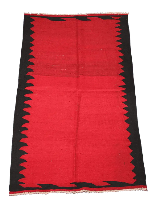 240x140 cm Qashqai Kilim Tribal Wool Rugs Hand Knotted Red - Rugoutlet