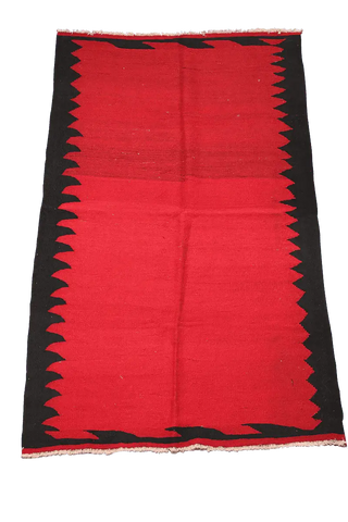 240x140 cm Qashqai Kilim Tribal Wool Rugs Hand Knotted Red - Rugoutlet