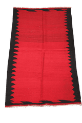 240x140 cm Qashqai Kilim Tribal Wool Rugs Hand Knotted Red - Rugoutlet