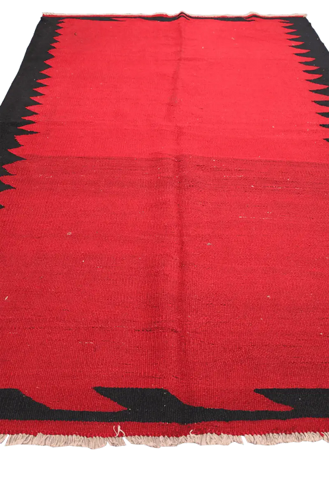 240x140 cm Qashqai Kilim Tribal Wool Rugs Hand Knotted Red - Rugoutlet