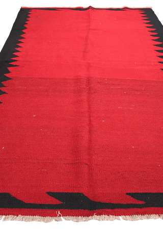 240x140 cm Qashqai Kilim Tribal Wool Rugs Hand Knotted Red - Rugoutlet