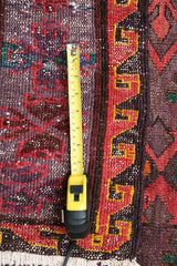 330x158cm Anatolian wool Kilim Sumak (Soumak) Handmade red and green