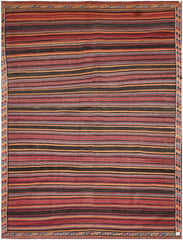 330x170 cm Qashqai Kilim Tribal Wool Rugs Hand Knotted Multi-Coloured - Rugoutlet