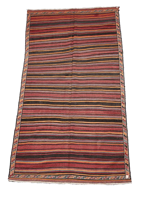 330x170 cm Qashqai Kilim Tribal Wool Rugs Hand Knotted Multi-Coloured - Rugoutlet