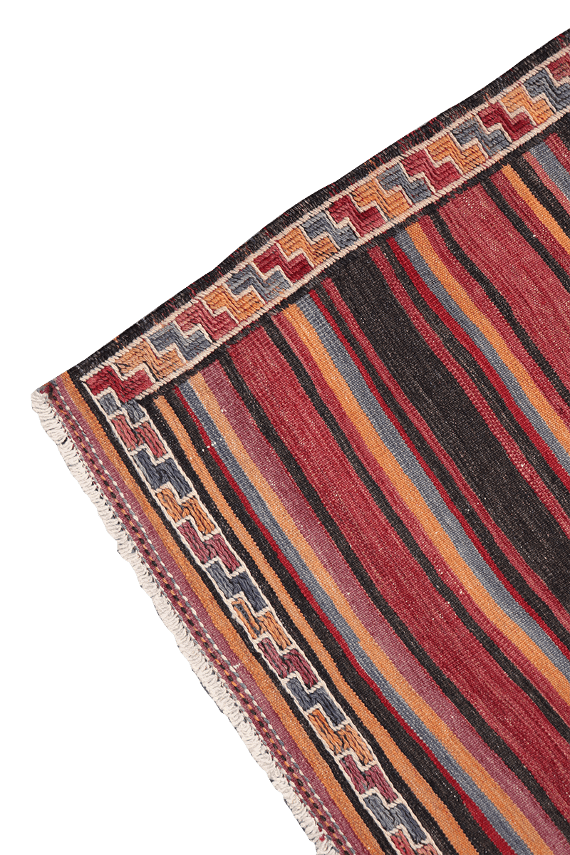 330x170 cm Qashqai Kilim Tribal Wool Rugs Hand Knotted Multi-Coloured - Rugoutlet