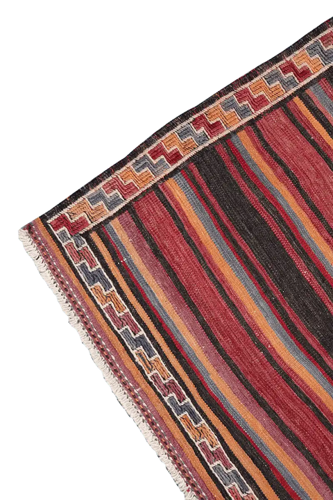 330x170 cm Qashqai Kilim Tribal Wool Rugs Hand Knotted Multi-Coloured - Rugoutlet