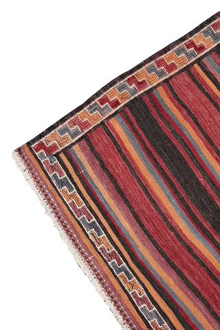 330x170 cm Qashqai Kilim Tribal Wool Rugs Hand Knotted Multi-Coloured - Rugoutlet