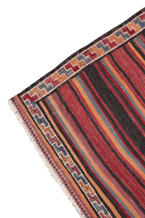 330x170 cm Qashqai Kilim Tribal Wool Rugs Hand Knotted Multi-Coloured - Rugoutlet