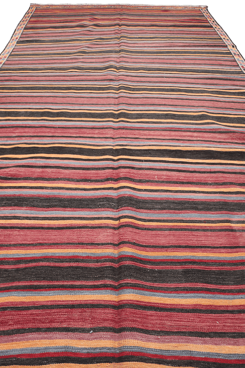 330x170 cm Qashqai Kilim Tribal Wool Rugs Hand Knotted Multi-Coloured - Rugoutlet