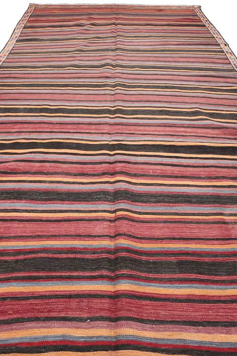 330x170 cm Qashqai Kilim Tribal Wool Rugs Hand Knotted Multi-Coloured - Rugoutlet