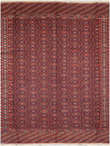 342x199 cm Antique Afghan Fine Sumak Tribal Wool Rug Handmade Maroon - Rugoutlet