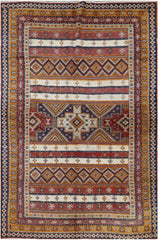 320x190 cm Morrocan Kilim Tribal Wool Rug Handmade Multi-Coloured - Rugoutlet