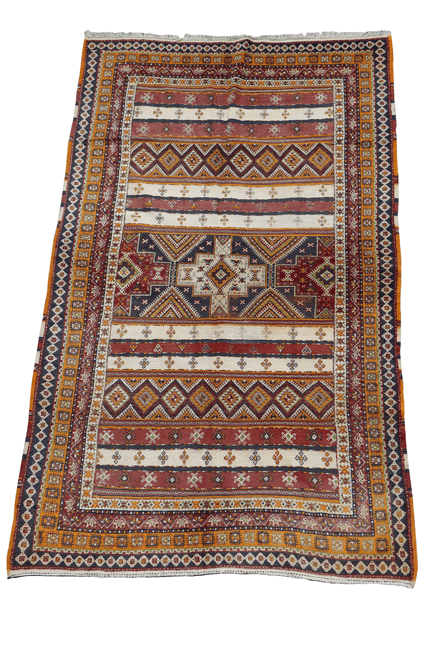 320x190 cm Morrocan Kilim Tribal Wool Rug Handmade Multi-Coloured - Rugoutlet