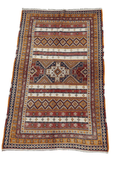 320x190 cm Morrocan Kilim Tribal Wool Rug Handmade Multi-Coloured - Rugoutlet