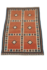 203x303 cm Qashqai Tribal Kilim Tribal Wool Rug Handmade Mustard - Rugoutlet