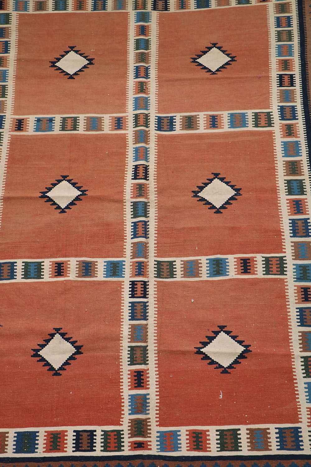 203x303 cm Qashqai Tribal Kilim Tribal Wool Rug Handmade Mustard - Rugoutlet