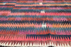 134x288 cm Antique Lorestan Kilim Tribal Wool Rug Handmade Multi-Coloured - Rugoutlet