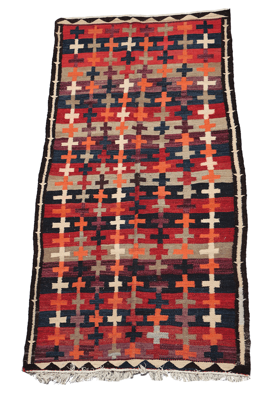 280x145 cm Antique Tribal Kilim Wool Rug Handmade Multi-Coloured - Rugoutlet