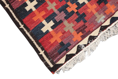 280x145 cm Antique Tribal Kilim Wool Rug Handmade Multi-Coloured - Rugoutlet