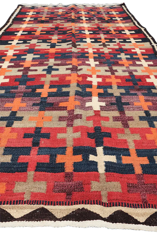 280x145 cm Antique Tribal Kilim Wool Rug Handmade Multi-Coloured - Rugoutlet