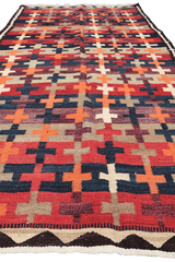 280x145 cm Antique Tribal Kilim Wool Rug Handmade Multi-Coloured - Rugoutlet