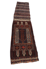 115x65 cm Afghan Rug Kilim Tribal Wool Rug Handmade Maroon - Rugoutlet