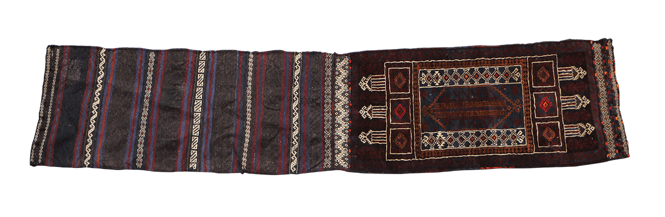 115x65 cm Afghan Rug Kilim Tribal Wool Rug Handmade Maroon - Rugoutlet