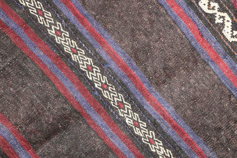 115x65 cm Afghan Rug Kilim Tribal Wool Rug Handmade Maroon - Rugoutlet