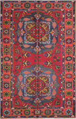 242x160 cm Antique Turkish Kilim Sumak Tribal Wool Rug Handmade Red - Rugoutlet