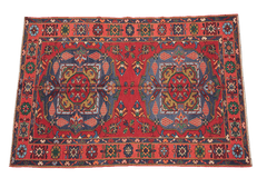 242x160 cm Antique Turkish Kilim Sumak Tribal Wool Rug Handmade Red - Rugoutlet